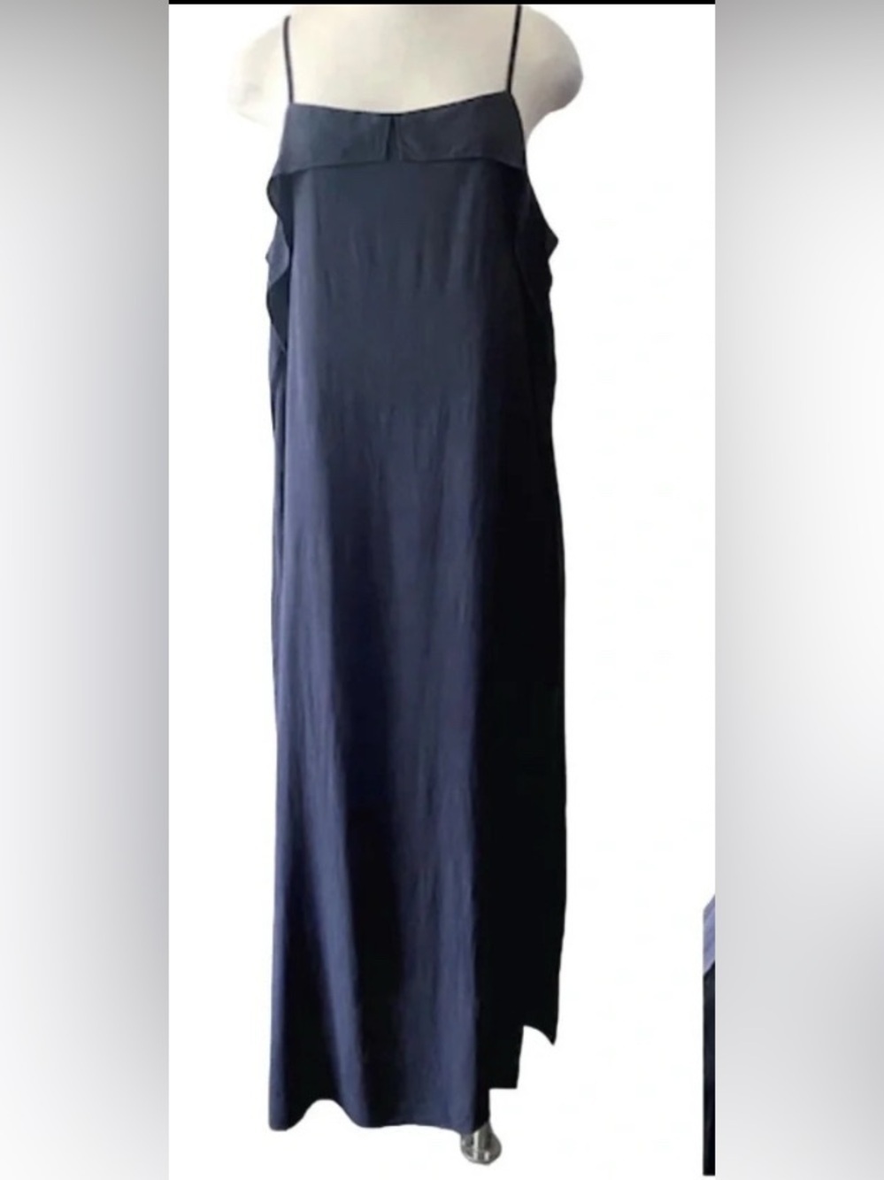 NWT URBAN Outfitters Black Linen Blend Jumpsuit Dress with High Slits Size XS